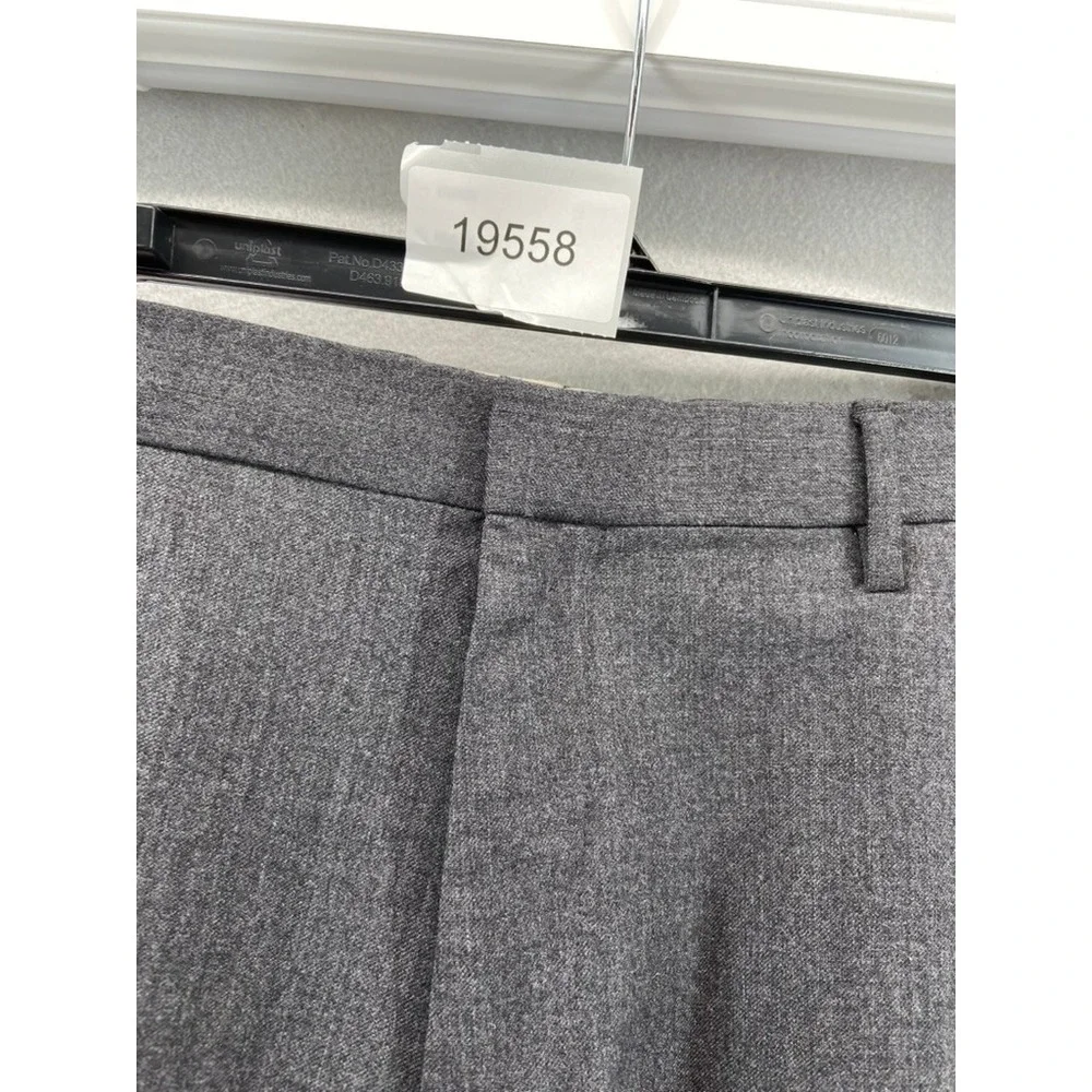 Banana Republic Dress Pants Mens 34x32 Grey Tailored Slim Fit Wool Career Office